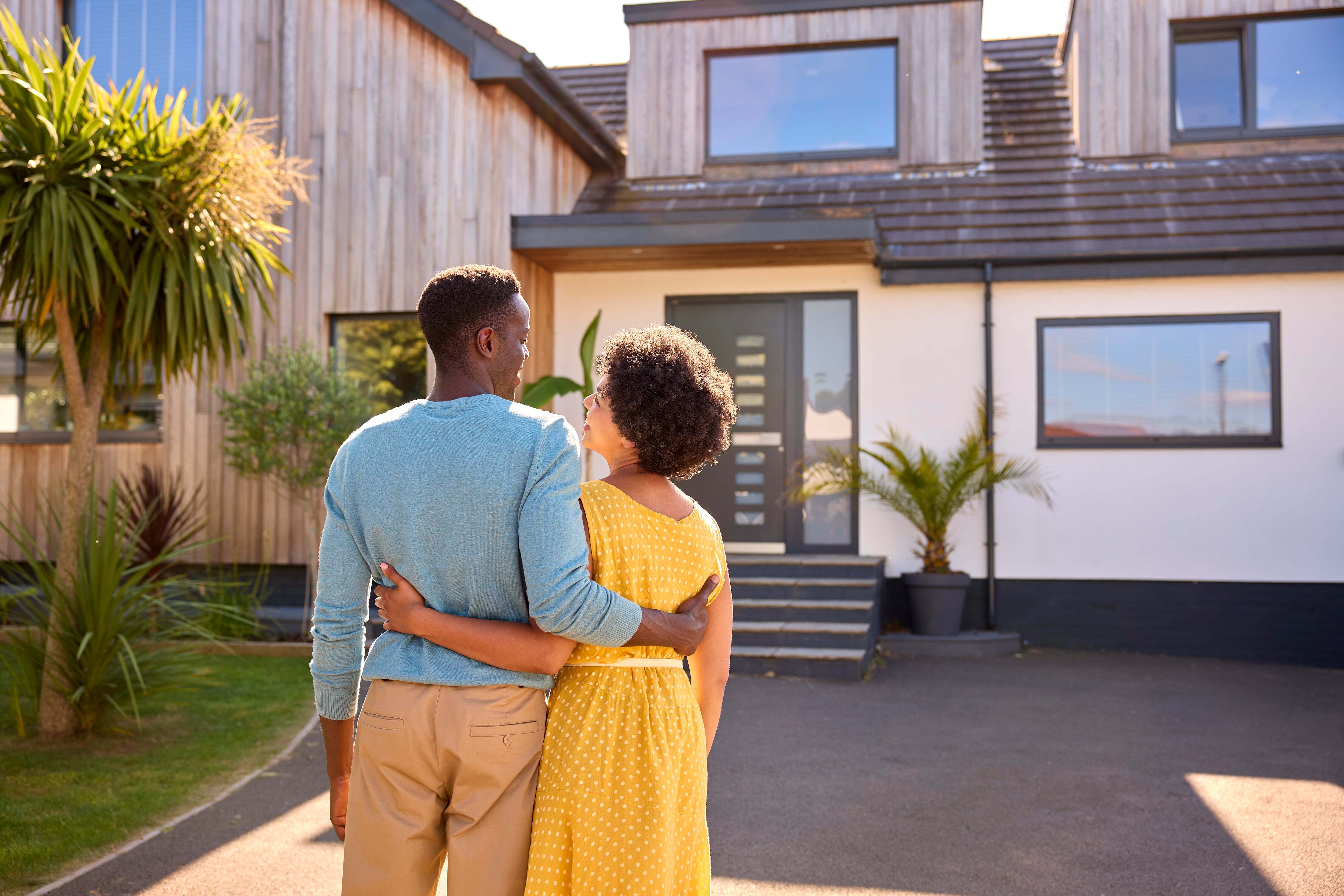 Couple at New Home
